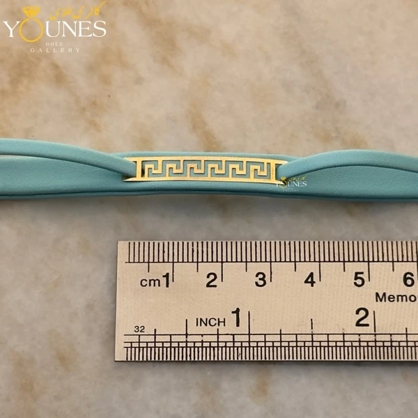 دستبند طلا زنانه چرم ورساچه ریز